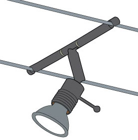 Cable mounted light