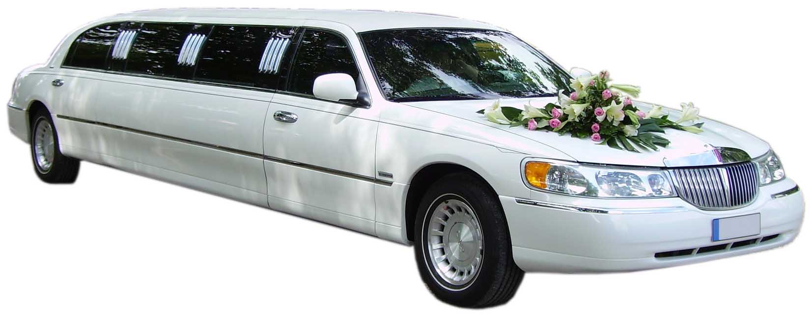 Свадебный лимузин на прозрачном фоне