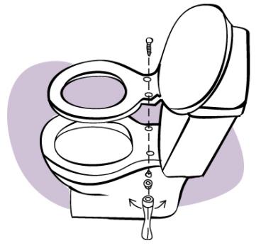How to replace a broken toilet seat