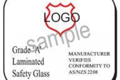 Safety glass label