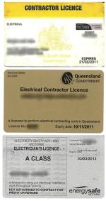 Electrical contractors license