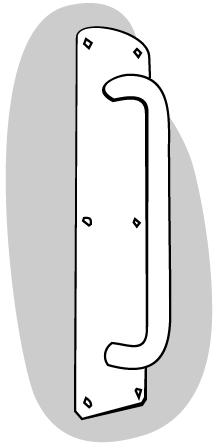 Door entry pull handles