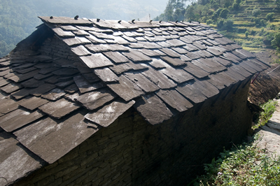 Stone slab roofs