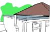 A flat roof