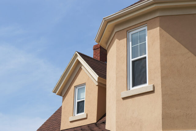 Stucco house detail