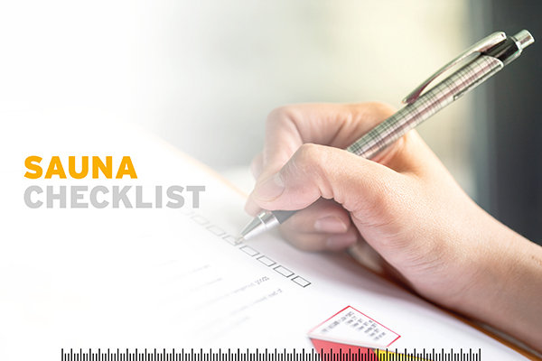 SAUNA CHECKLIST