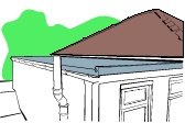 A flat roof