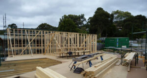 How a house frame is erected