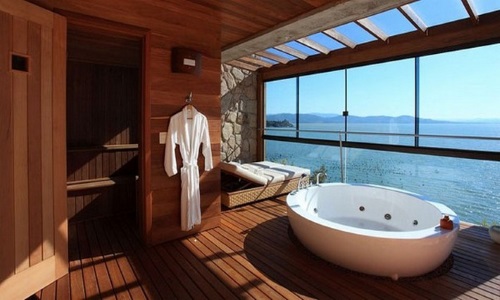 A bathroom with a view A bathroom with a view