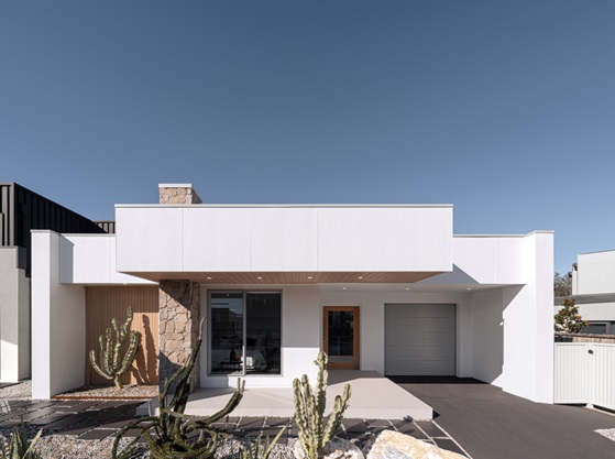 Concrete cladding reinvigorates display home